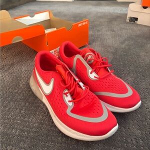 Nike Bright Red Running Shoes with White Accents